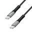 Logilink 3.2 Gen2 Type-C cable C/M  to C/M 100W 4K LED metal 1,5m Black