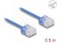 DeLock CAT6 U-UTP Patch Cable 0,5m Blue