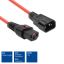 ACT Powercord C13 IEC Lock - C14 2m Red