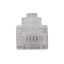 ACT RJ11 (6P/4C) modulaire connector for round cable with stranded conductors