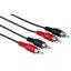 Hama FIC ECO 2RCA-2RCA összekötőkábel 50db/CSG 1,5m Black/Red