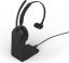 Jabra Evolve3 65 MS Mono Link 390c Wireless Bluetooth Headset + Stand Black