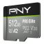 PNY 512GB microSDXC Pro Elite Class 10 U3 V30 A2 + adapterrel