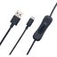 Obsbot USB-C -> USB-A 2.0 M/M adatkábel 1.5m fekete KI/BE kapcsolóval