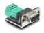 DeLock D-Sub 9 pin female to 3 pin Terminal Block Adapter for CAN / LIN bus
