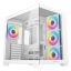 DeepCool Számítógépház - CG530 4F WH (fehér, ablakos, 4x12cm A-RGB, BTF, ATX, 2xUSB3.0, 1xUSB2.0)