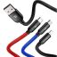 Baseus 3 in 1 USB Cable 1,2m Black