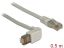 DeLock RJ45 Cat.5e SFTP angled / straight 0.5m cable