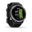Garmin Approach S44 Silver Aluminum Bezel with Black Silicone Band