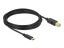 DeLock USB 2.0 cable Type-C to Type-B 4m Black