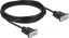 DeLock RS-232 D-Sub9 female to female null modem with narrow plug housing Serial Cable 5m Black