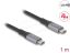 DeLock USB 40 Gbps Cable USB Type-C male to male PD 3.1 240 W E-Marker 1m Grey metal