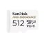 Sandisk 512GB microSDXC High Endurance Class 10  CL10 U3 V30 + adapterrel