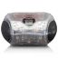 Lenco SCD-24TR portable stereo FM radio with CD player Transparent