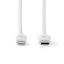 Nedis USB-C to Lightning Cable 1m White