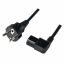 Logilink Power cord safety plug to IEC C13 female 90° 3m Black