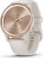 Garmin Vivomove Trend Peach Gold Stainless Steel Bezel with Ivory Case and Silicone Band