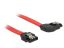 DeLock Cable SATA 6 Gb/s male straight > SATA male right angled 70cm Red Metal