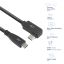 ACT USB 3.0 60W USB Type-C (straight) to USB Type-C (left/right angled) Cable 0,5m Black