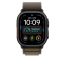 Apple Watch 49mm Titanium Loop: Dark Olive Alpine Loop - Large - Black Titanium Finish