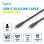 Digitus USB Silicone connection USB-C - USB-C cable 1m Black