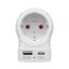 Hama USA - EU 30W átalakító utazó adapter White