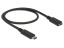 DeLock SuperSpeed USB3.1 Gen1 USB Type-C male > female 3 A cable 1m Black