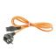 ACT Powercord Schuko CEE 7/7 male (angled) - C13 IEC Lock 2m Orange