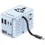 Verbatim Charge ''n'' Travel 100W GaN III Universal Travel Adapter with Retractable USB-C Cable Blue