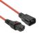 ACT Powercord C13 IEC Lock - C14 0,5m Red