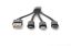 Digitus 3-in1 Charger male/male cable 0,15m Black