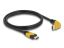DeLock High Speed HDMI cable male straight to male 90° upwards angled 48 Gbps 8K 60 Hz 1m Black/Yellow