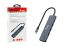 EQuip USB-C 5 in 1 Multifunctional Adapter, HDMI, USB 3.2 GEN1, 100W USB PD Grey