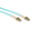 ACT Multimode 50/125 OM3 duplex armored fiber cable with LC connectors 7m Blue