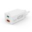 Hama Fast Charger GaN Mini Charger 45W White