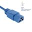 ACT Powercord C20 male - C21 famale 1m Blue