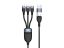 Conceptronic  ETTA06B15C 3-in-1 100W Fast Charging Data Cable Black