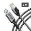 AXAGON ADE-AM30 USB-A Gigabit Ethernet adapter with integrated CAT6 RJ-45 network cable 3m Black
