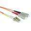 ACT LSZH Multimode 62.5/125 OM1 fiber cable duplex with LC and SC connectors 1m Orange