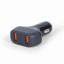 GEMBIRD 2-port USB car fast charger, QC3.0, 36 W, black TA-U2QC3-CAR-01