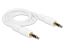 DeLock Stereo Jack Cable 3.5mm 3 pin male > male 0,5m White