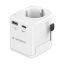 Gembird Grounded universal travel power adapter 20W White