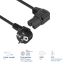 ACT Powercord mains connector Schuko CEE 7/7 male (angled) - C15 (angled left) IEC 60320 1m Black