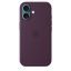 Apple iPhone 16 Silicone Case with MagSafe Plum