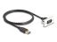 DeLock Easy 45 Module USB 5 Gbps Type-A female to USB Type-A male cable 1m Black