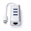 Satechi Type-C 2-in-1 USB Hub with Ethernet Silver