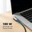 Logilink 3.2 Gen2 Type-C cable C/M 90° to C/M 100W 4K metal 1m Black