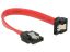 DeLock SATA 6 Gb/s male straight > SATA male downwards angled 10 cm red metal cable