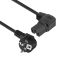 ACT Powercord mains connector Schuko CEE 7/7 male (angled) - C15 (angled left) IEC 60320 1m Black