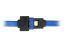 DeLock Extension cable SATA 6 Gb/s receptacle straight > SATA plug straight 20 cm blue latchtype
